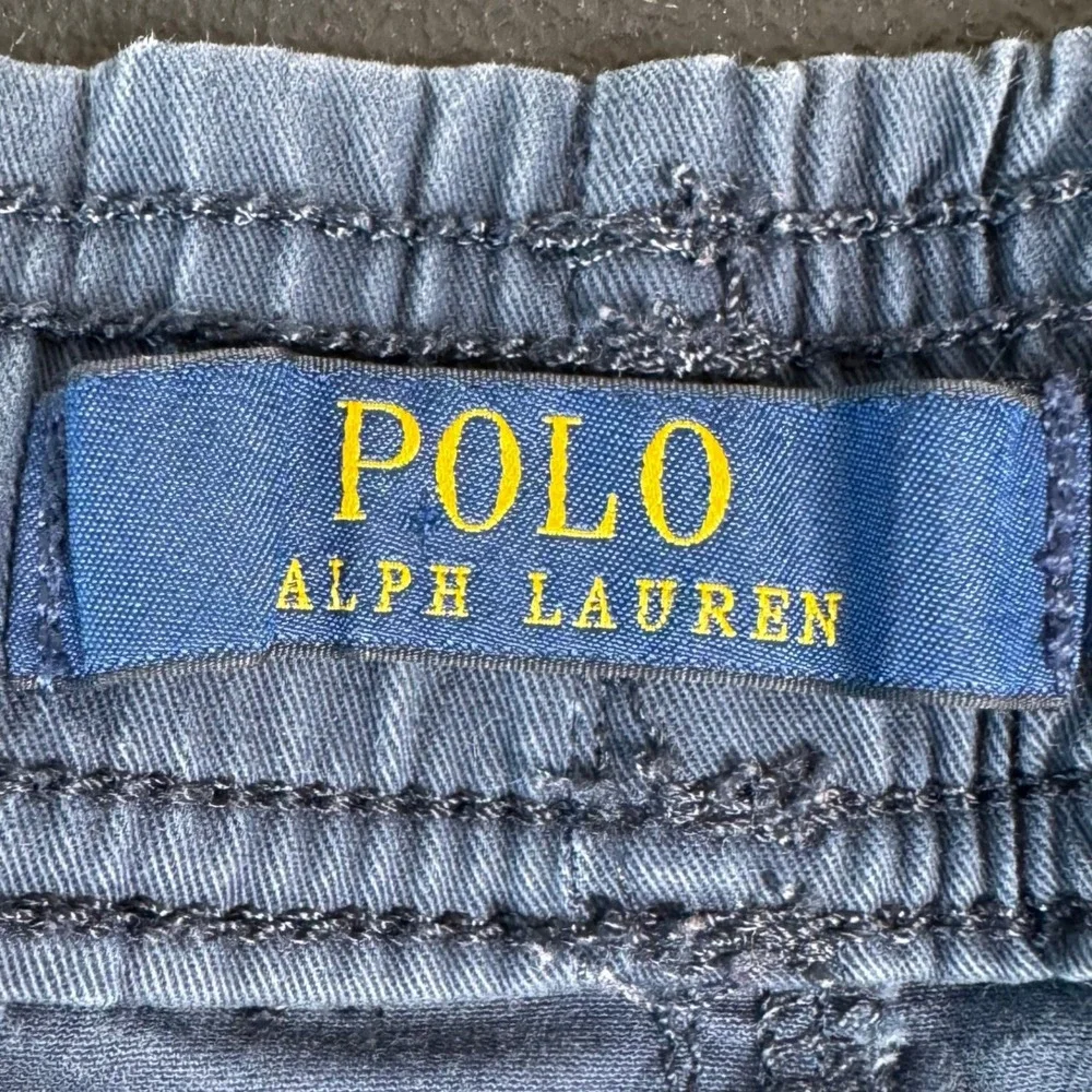 Polo Ralph Lauren Mens Navy Blue Cargo Jogger Pants Size M Ankle Zip Tapered